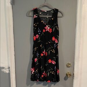 Old Navy Black Floral Mini Dress Size‎ S